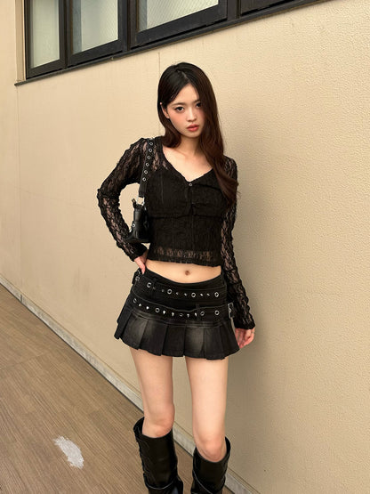 レースキャミカーディガンセット