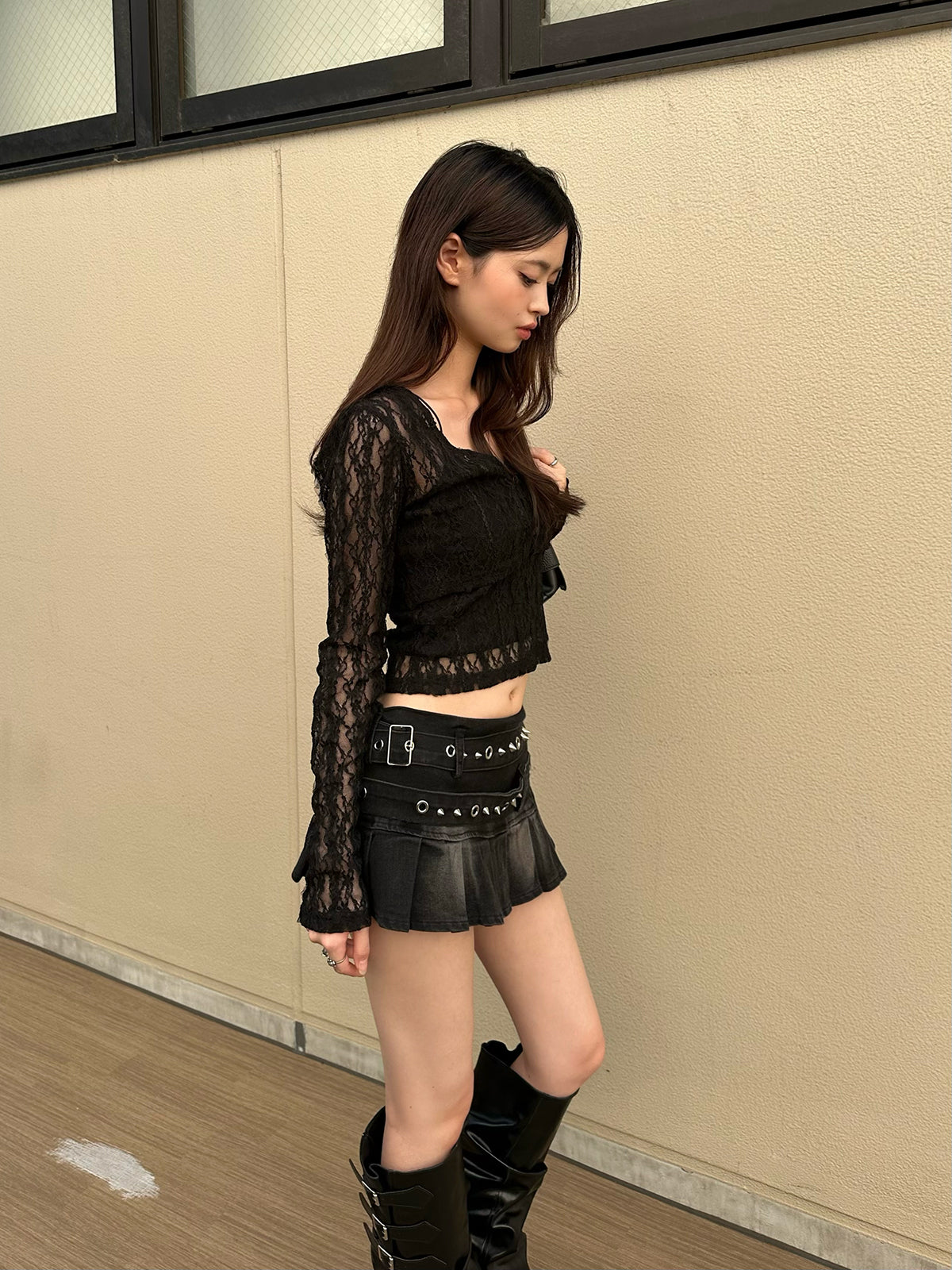 レースキャミカーディガンセット