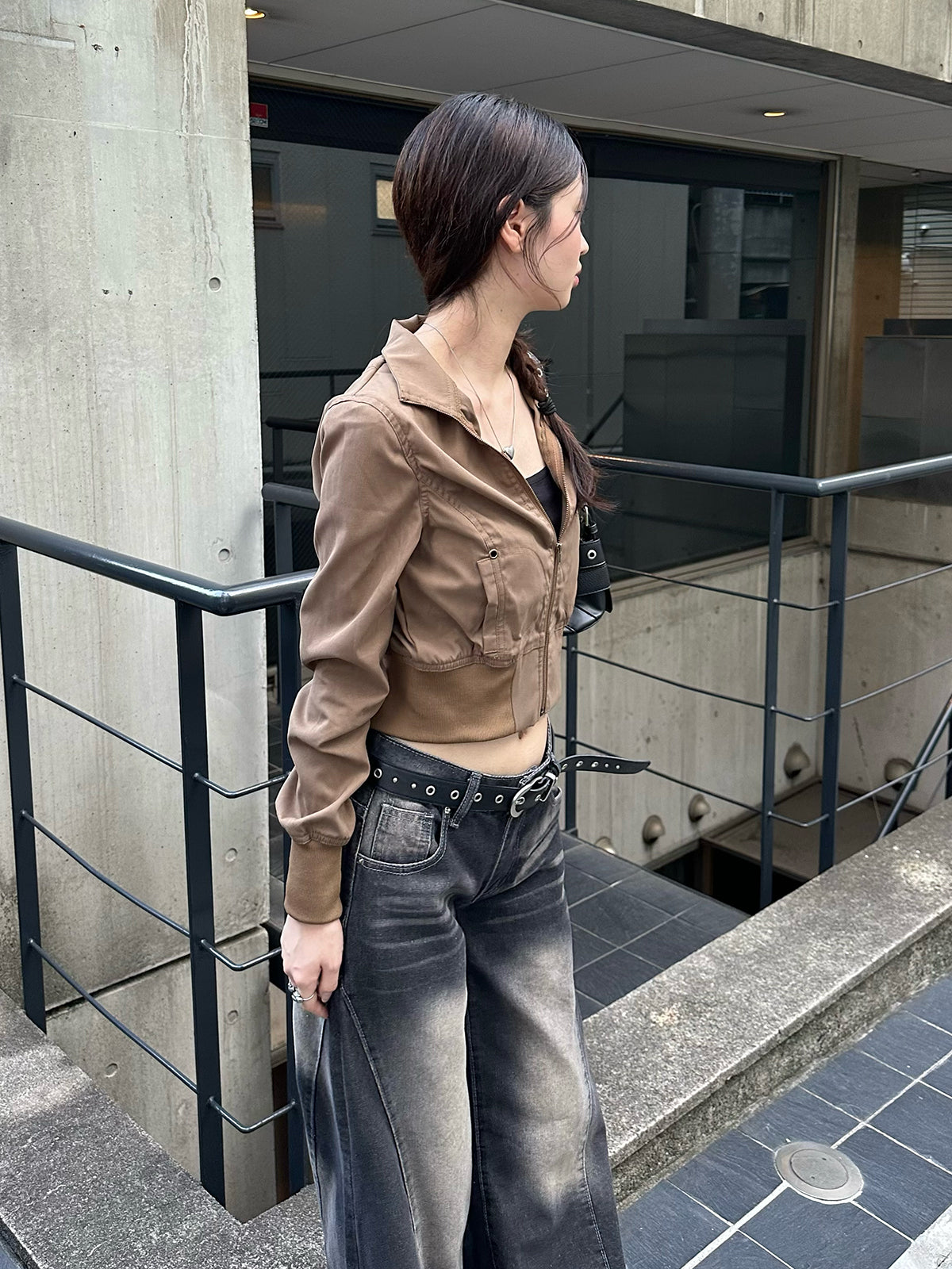 コンパクトジップショートジャケット