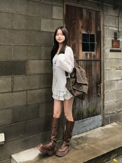 Double Frill Chiffon Set-Up