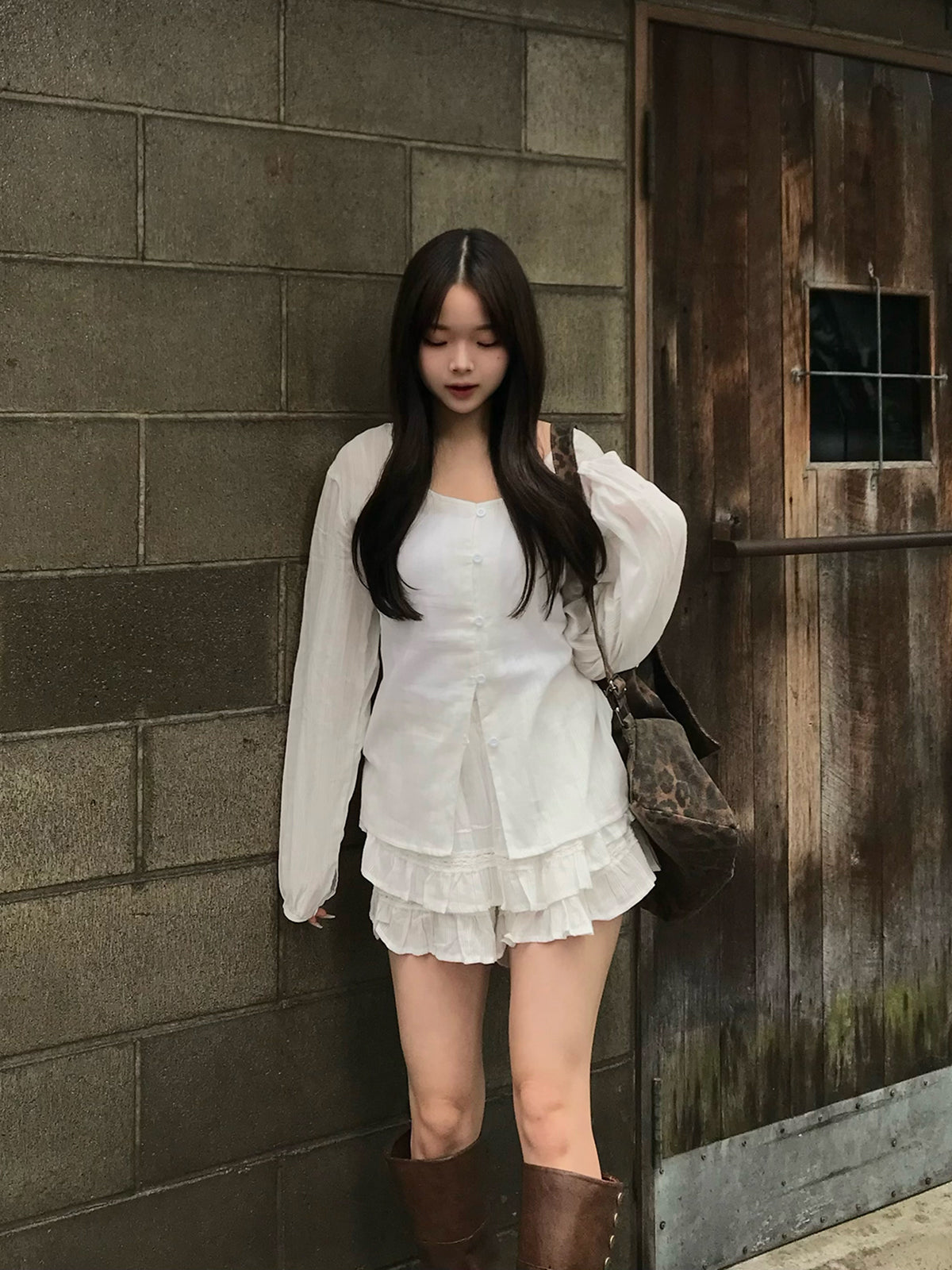 Double Frill Chiffon Set-Up