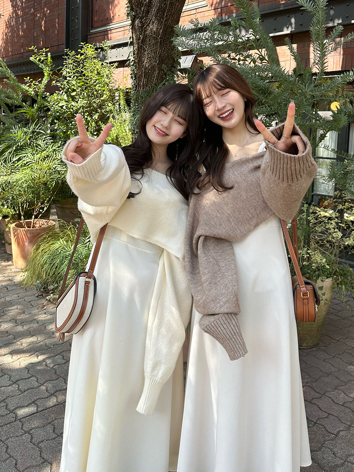 Flared dress knit set