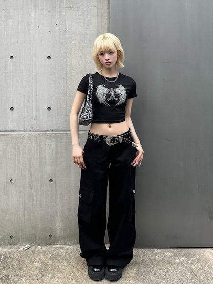 ワイドストレートカーゴパンツ