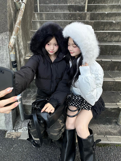 ダブルジップファータッチパデッドブルゾン