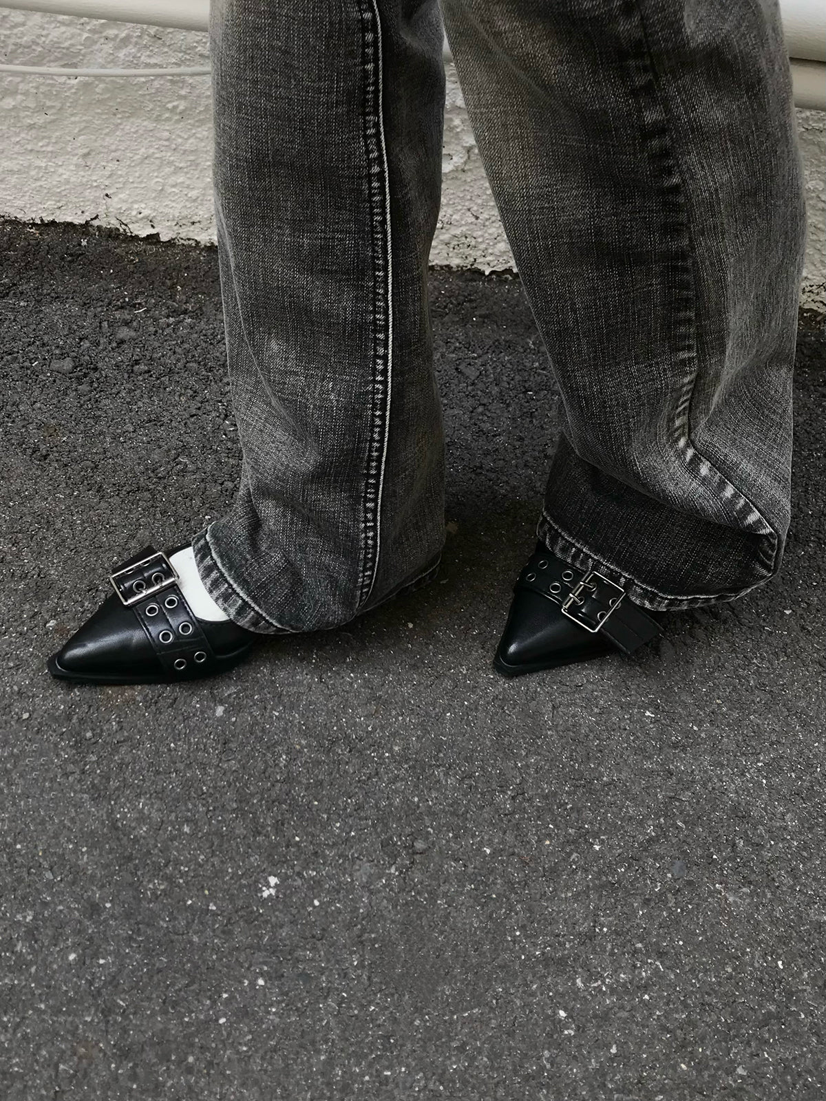 4/17★Photo Double Buckle Strap Pumps