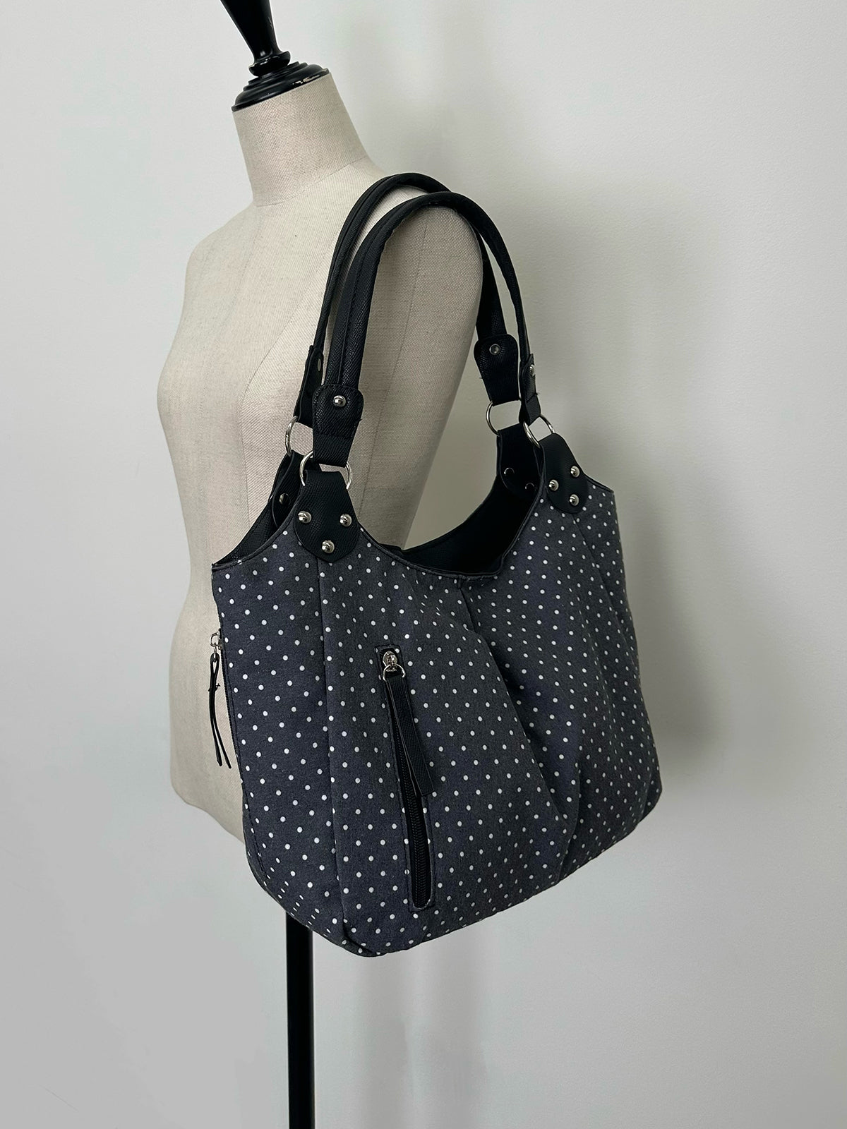ポルカドットトートバッグ