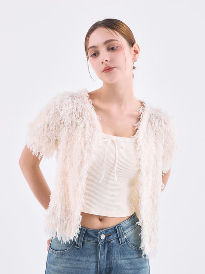 SOFT FRINGE KNIT SET