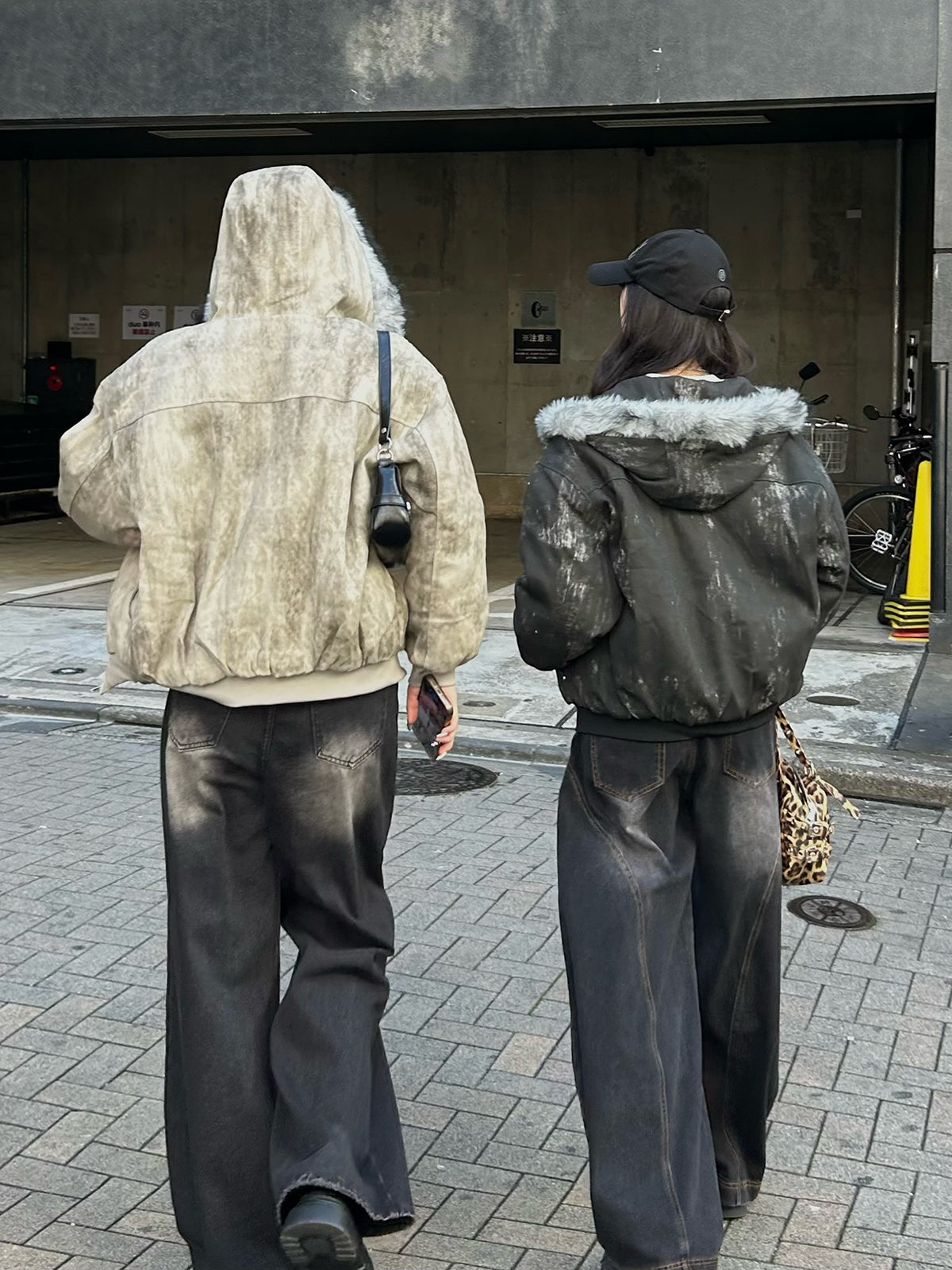 ダーティウォッシュファータッチブルゾン