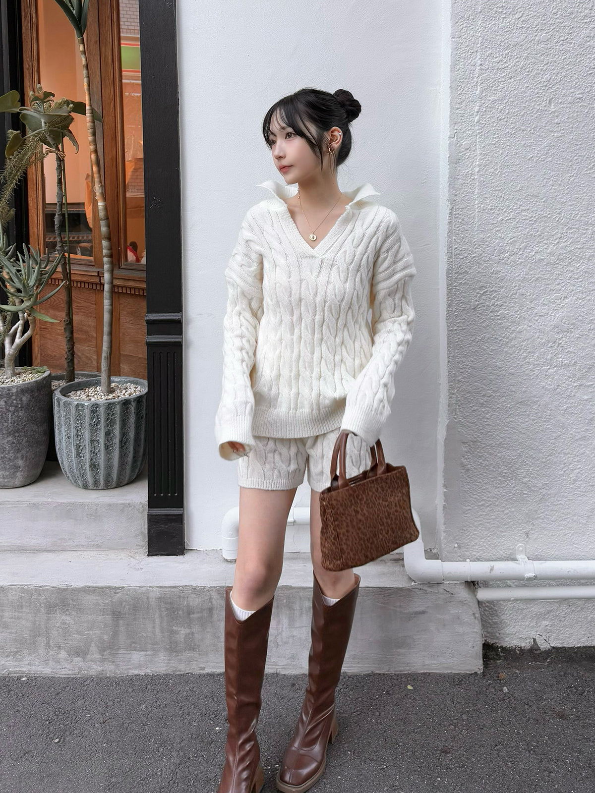 Cable knit set