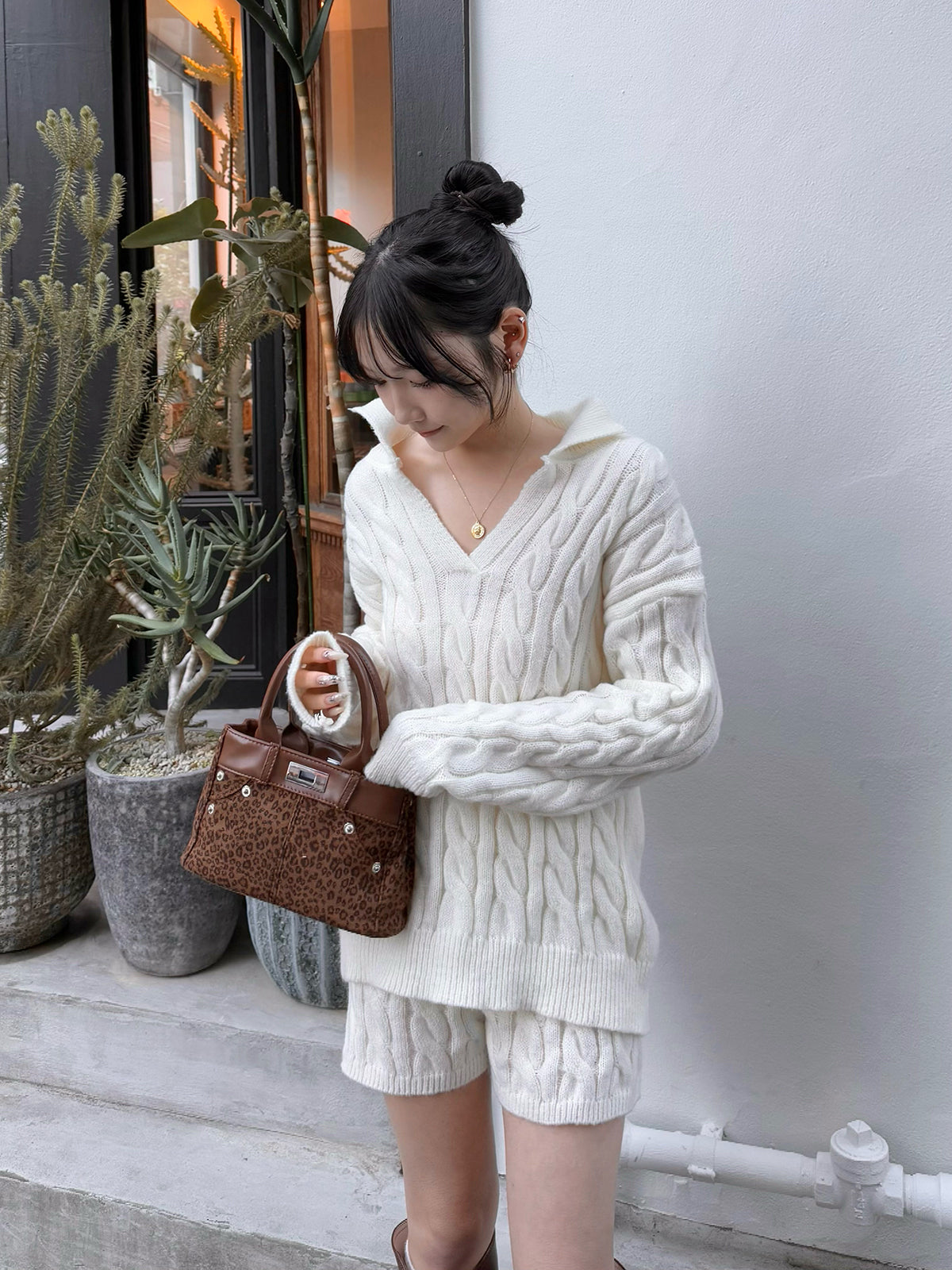 Cable knit set