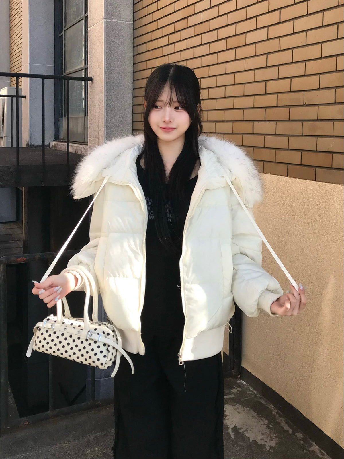 ビッグカラーファータッチブルゾン