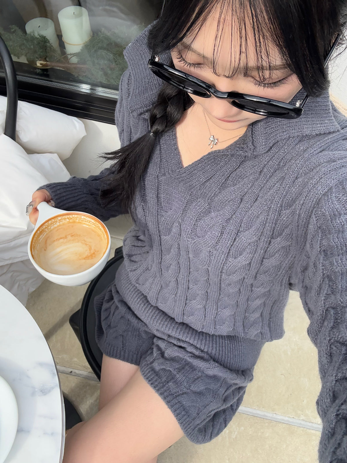 Cable knit set