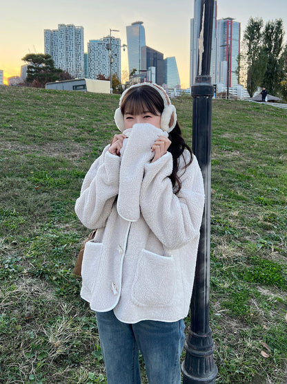 Muffler set boa jacket