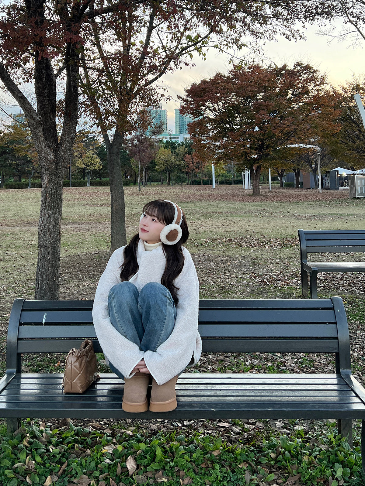 Muffler set boa jacket