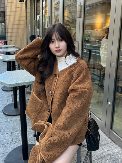 Muffler set boa jacket