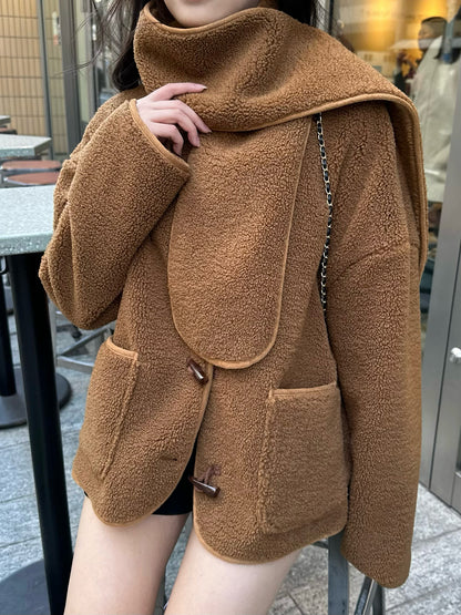 Muffler set boa jacket