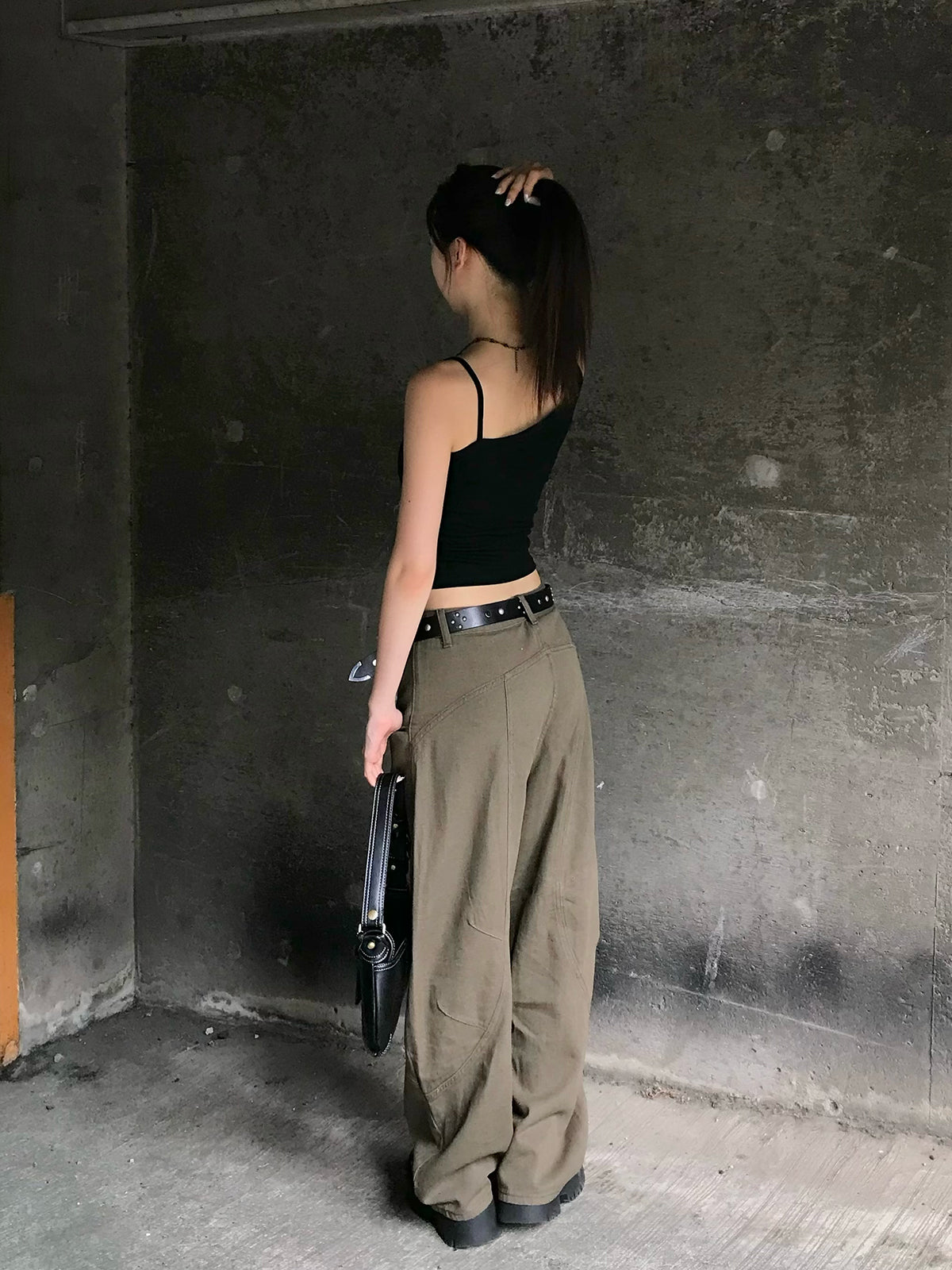 カーブワイドデニムパンツ