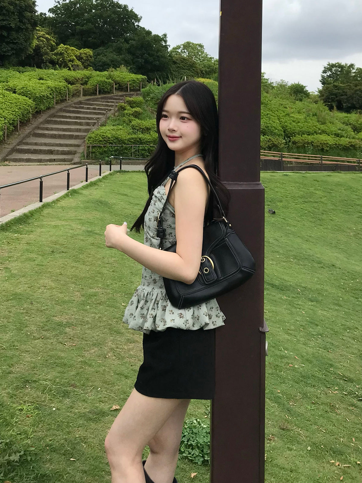 フラワーバルーンペプラムキャミソール