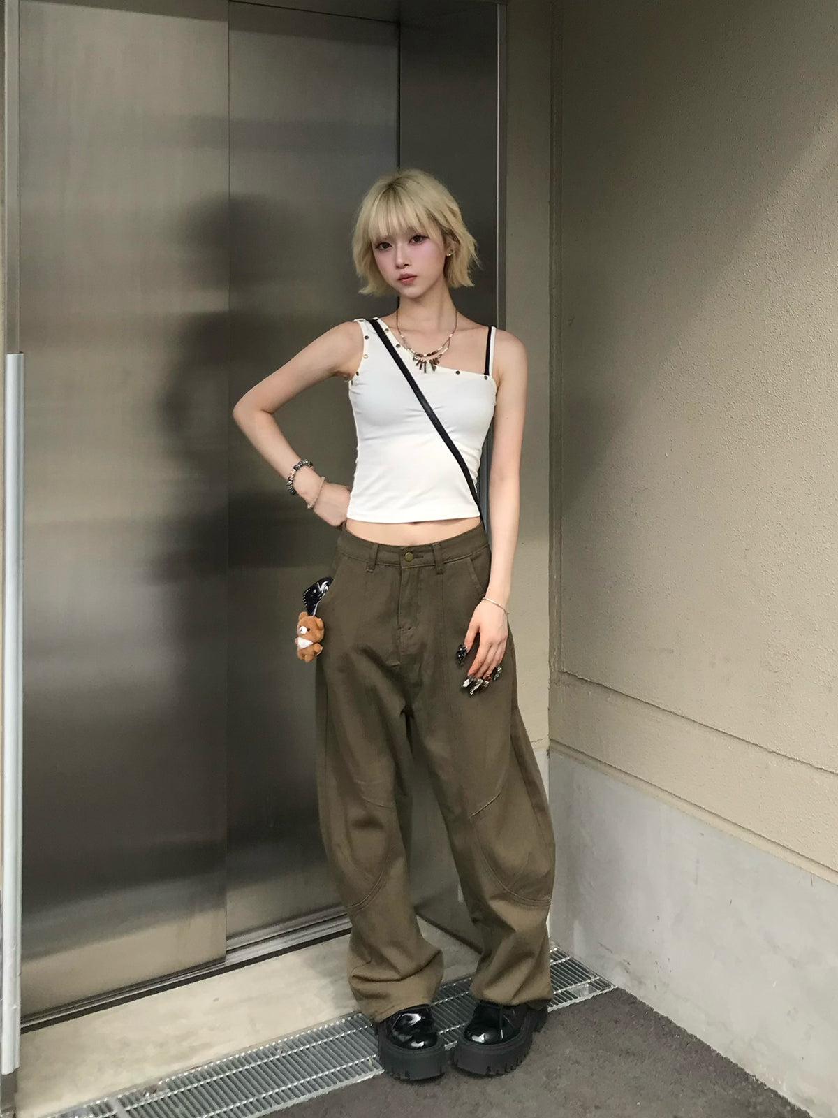 カーブワイドデニムパンツ