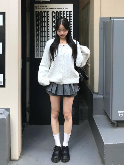 プリーツベルトミニスカパン