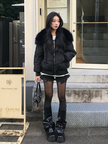 ビッグカラーファータッチブルゾン