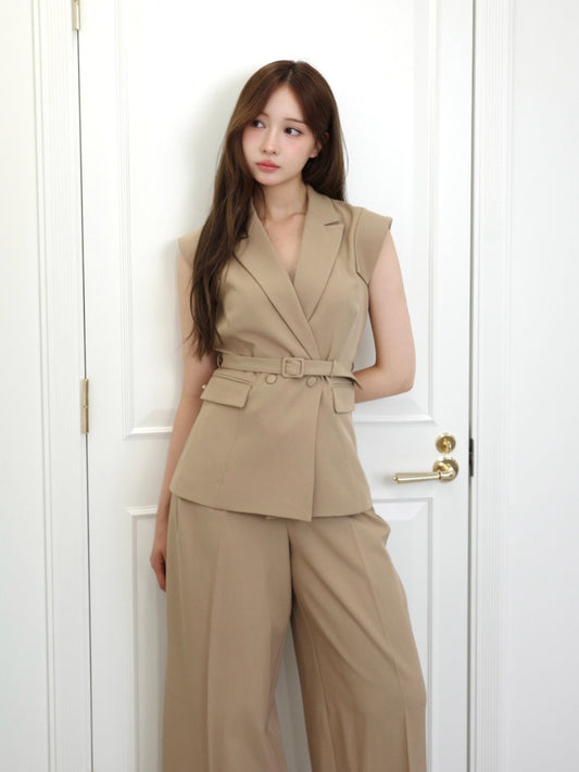BELTED TAILORED SET