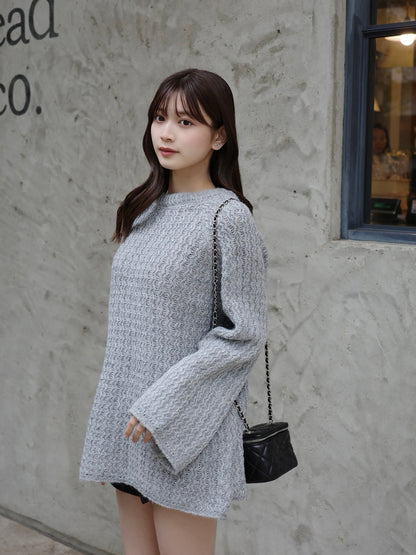 レースリボンルーズラメニット