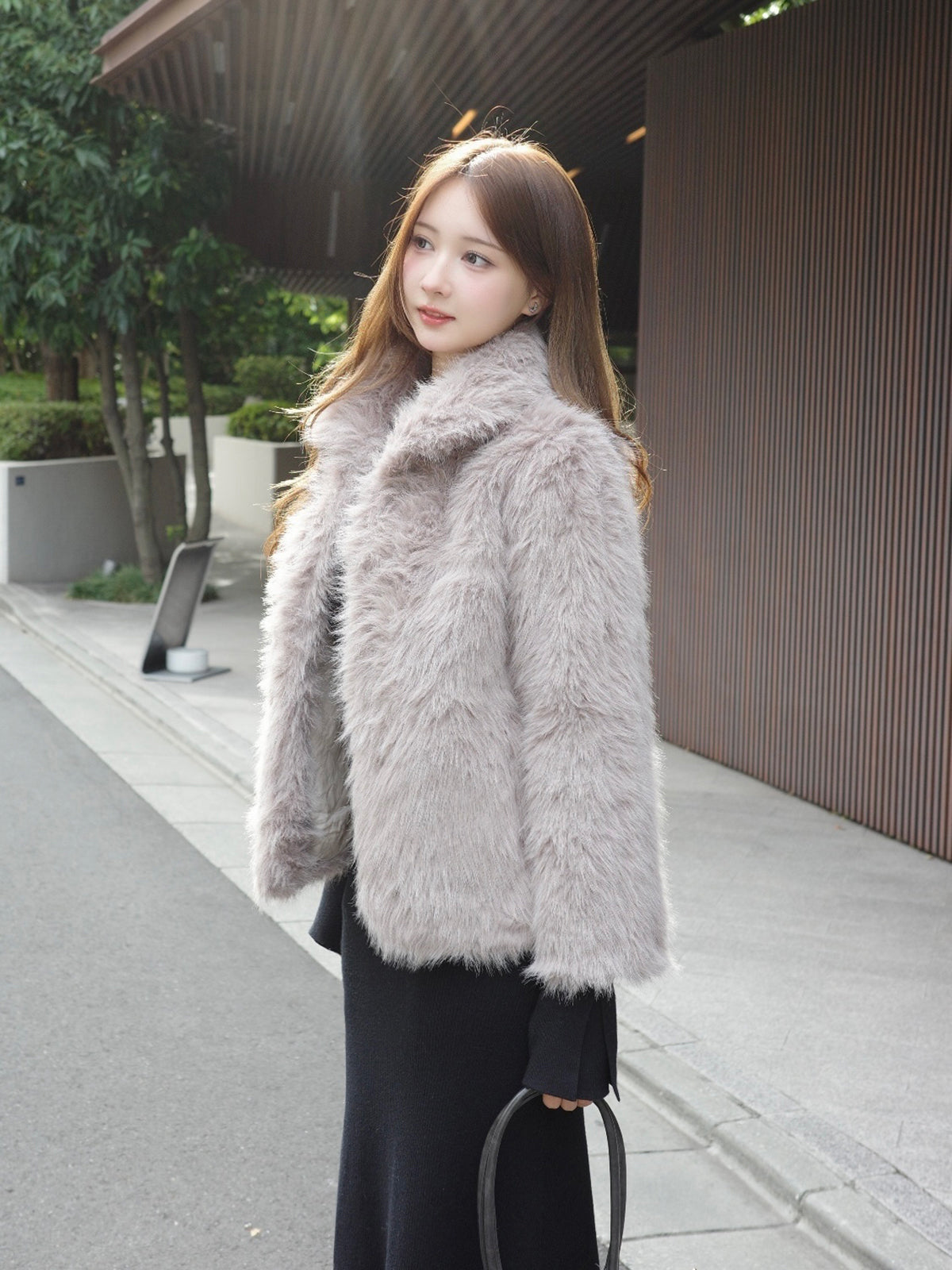 ラインストーンホックファータッチコート