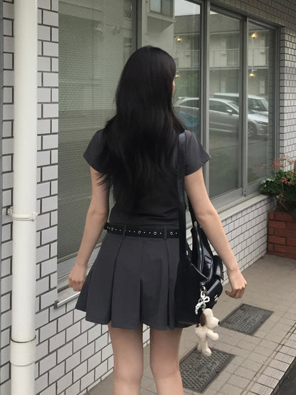プリーツシャツワンピース