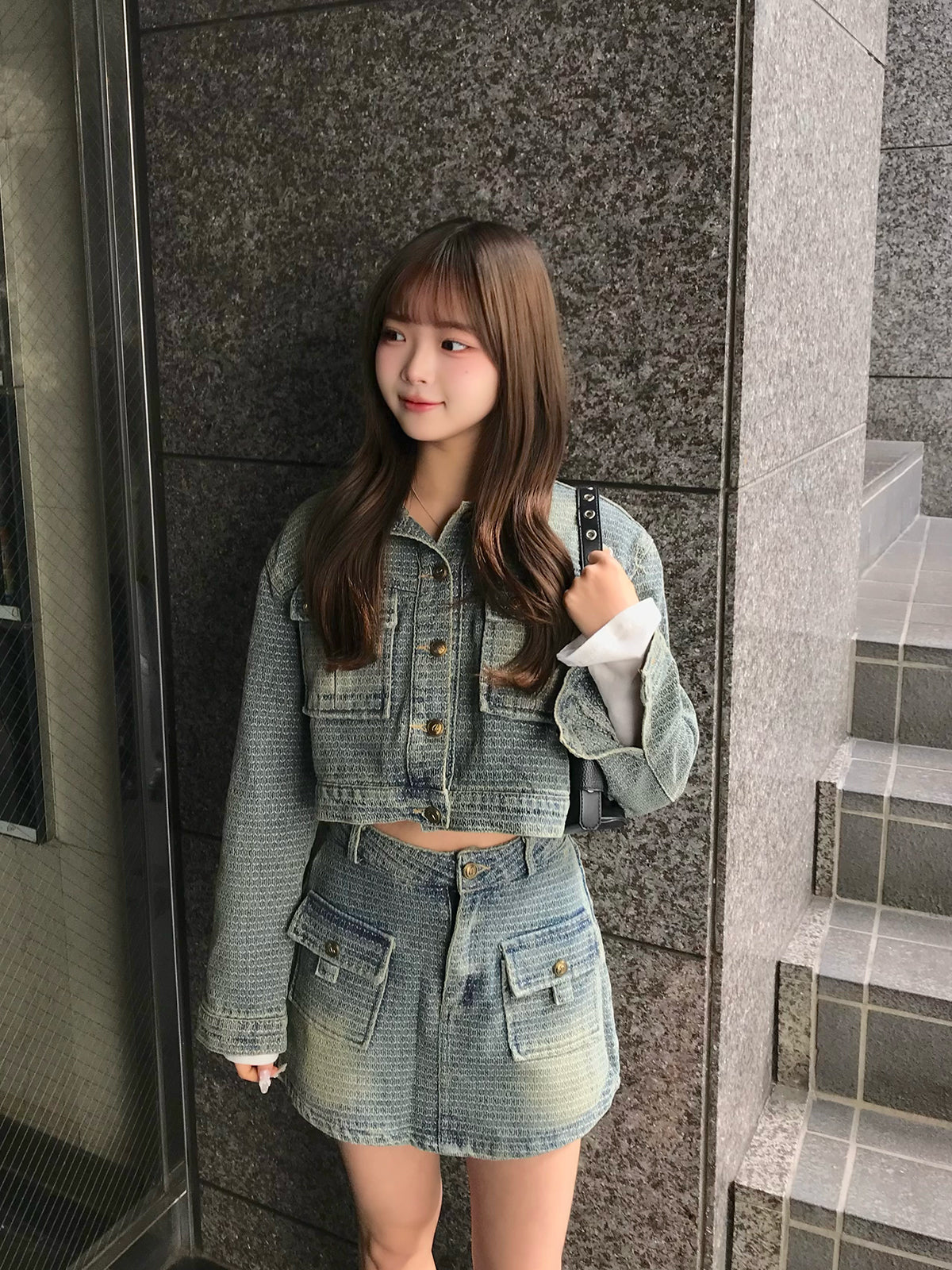 呢料设计牛仔套装