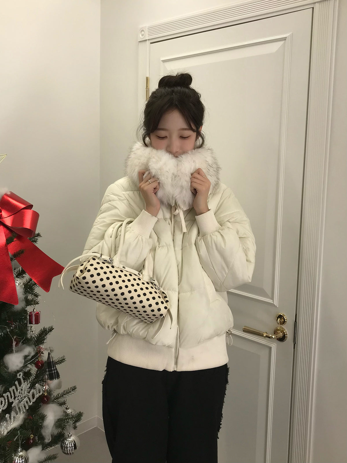 ビッグカラーファータッチブルゾン