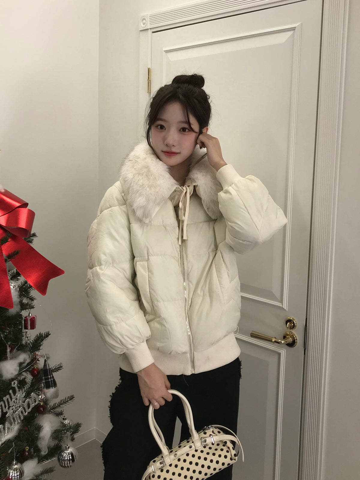 ビッグカラーファータッチブルゾン