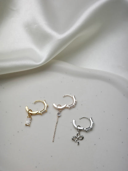 ハーフエタニティワンタッチピアス