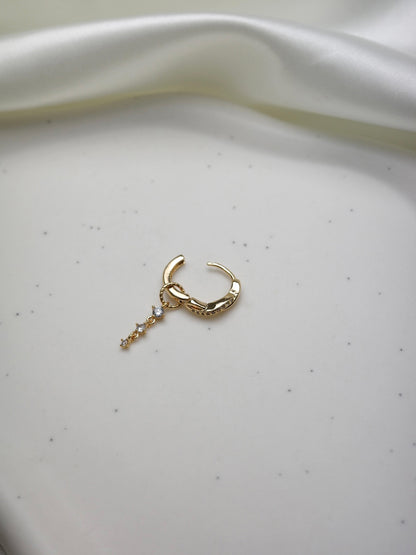 クロスキュービックワンタッチピアス