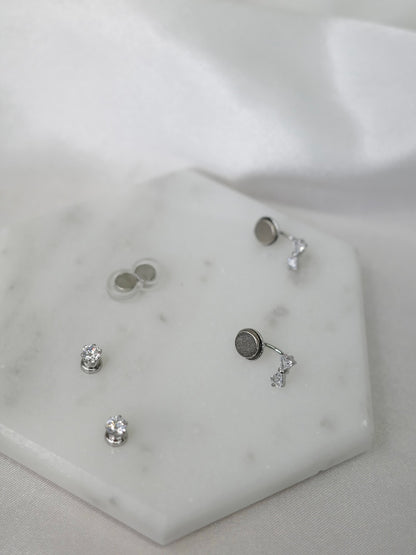 2wayタイニーリボンマグネットピアス