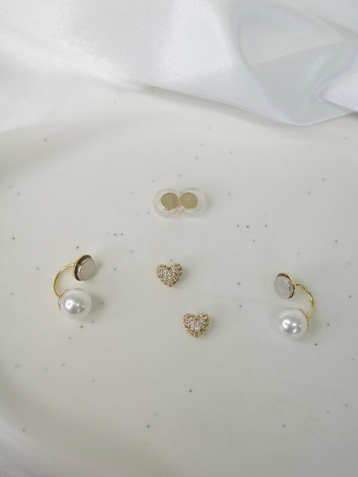 2wayシャインハートマグネットピアス