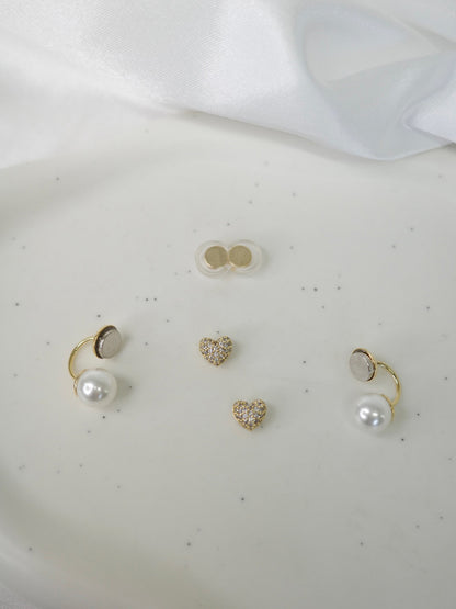 2wayシャインハートマグネットピアス