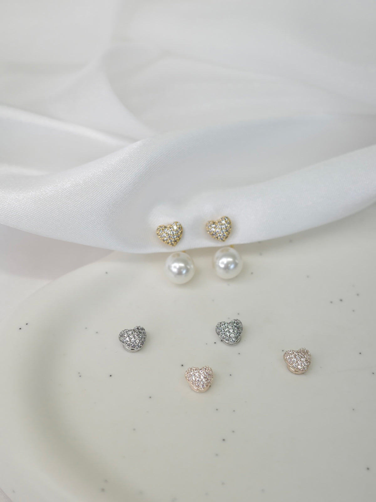 2wayシャインハートマグネットピアス