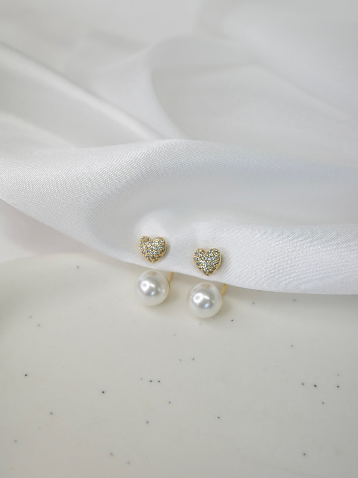 2wayシャインハートマグネットピアス