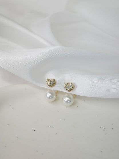 2wayシャインハートマグネットピアス