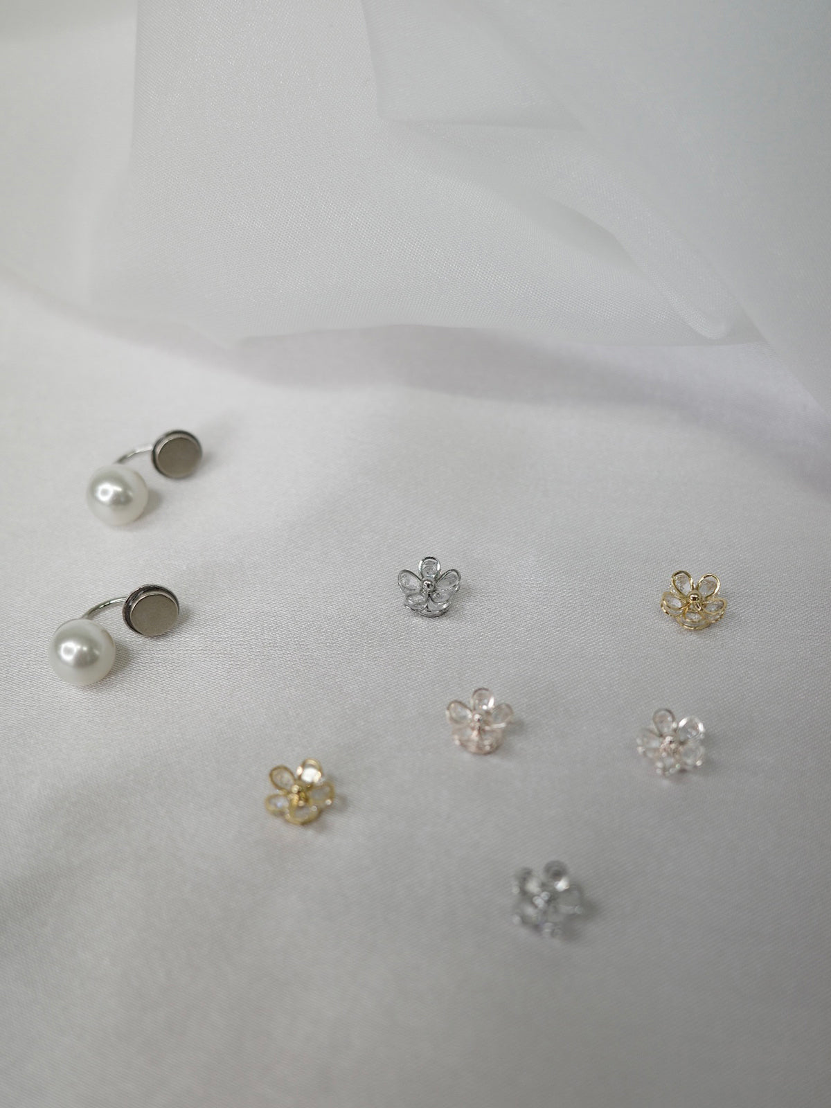 2wayデイジーマグネットピアス