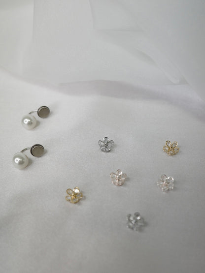 2wayデイジーマグネットピアス