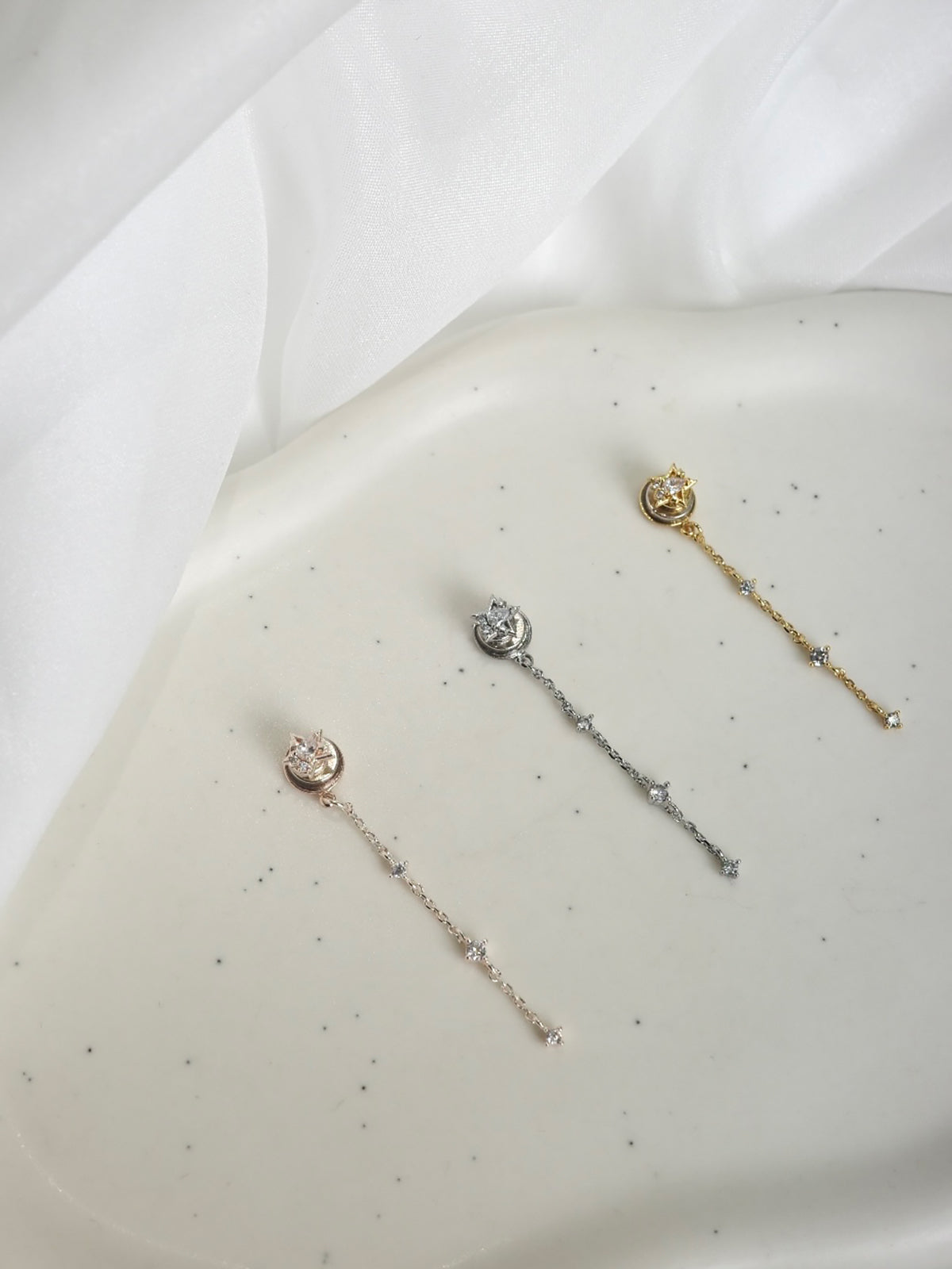 2wayスターラインマグネットピアス