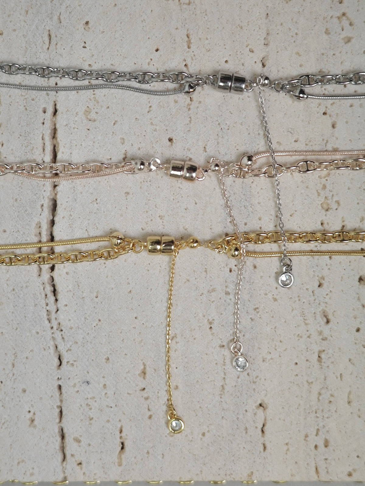 ダブルスネークチェーンネックレス