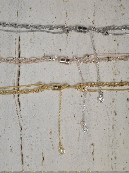 ダブルスネークチェーンネックレス