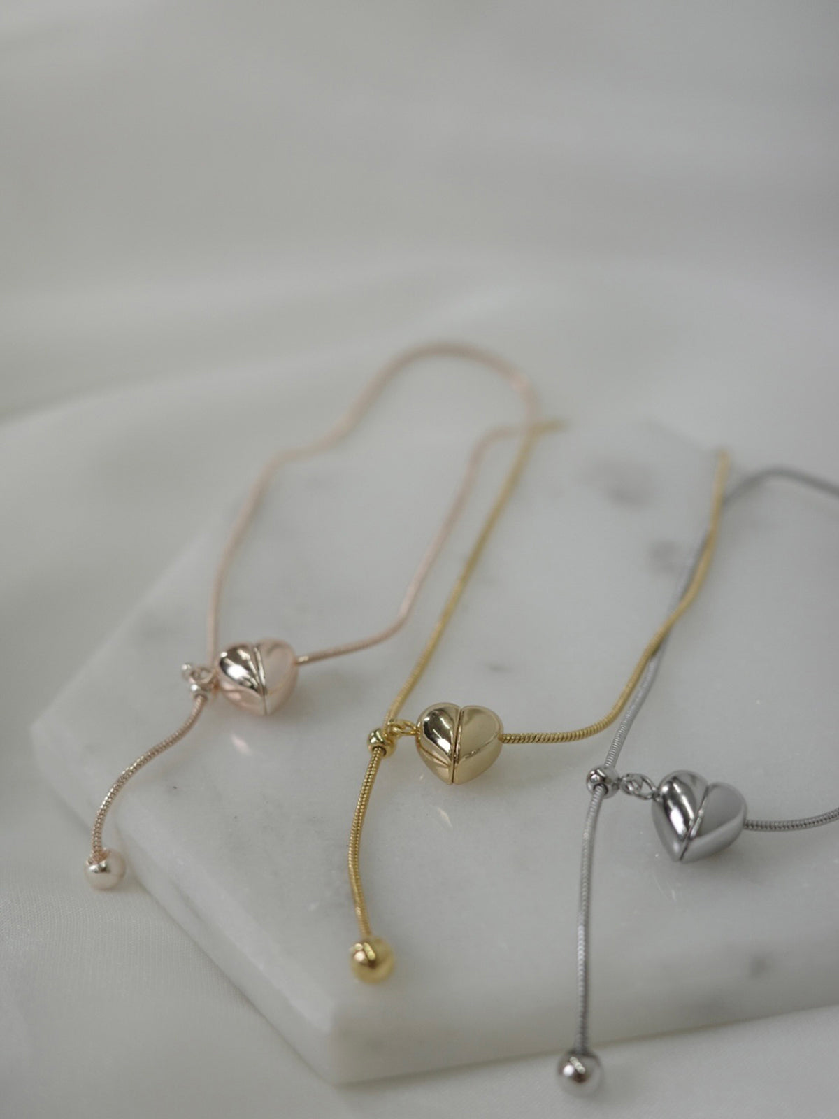 ハートラインブレスレット