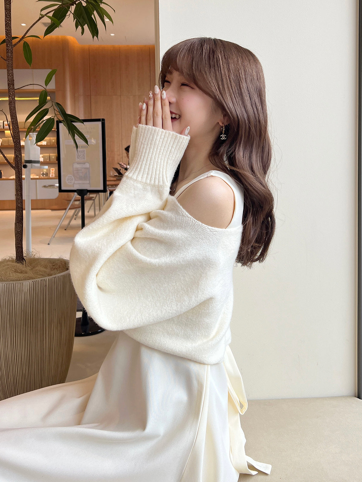 Flared dress knit set
